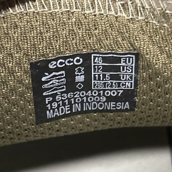 Ecco Collin 2.0 Shoes Mens 12 EU 46 Sneaker Casual White Leather Low Top Walking - Picture 8 of 9